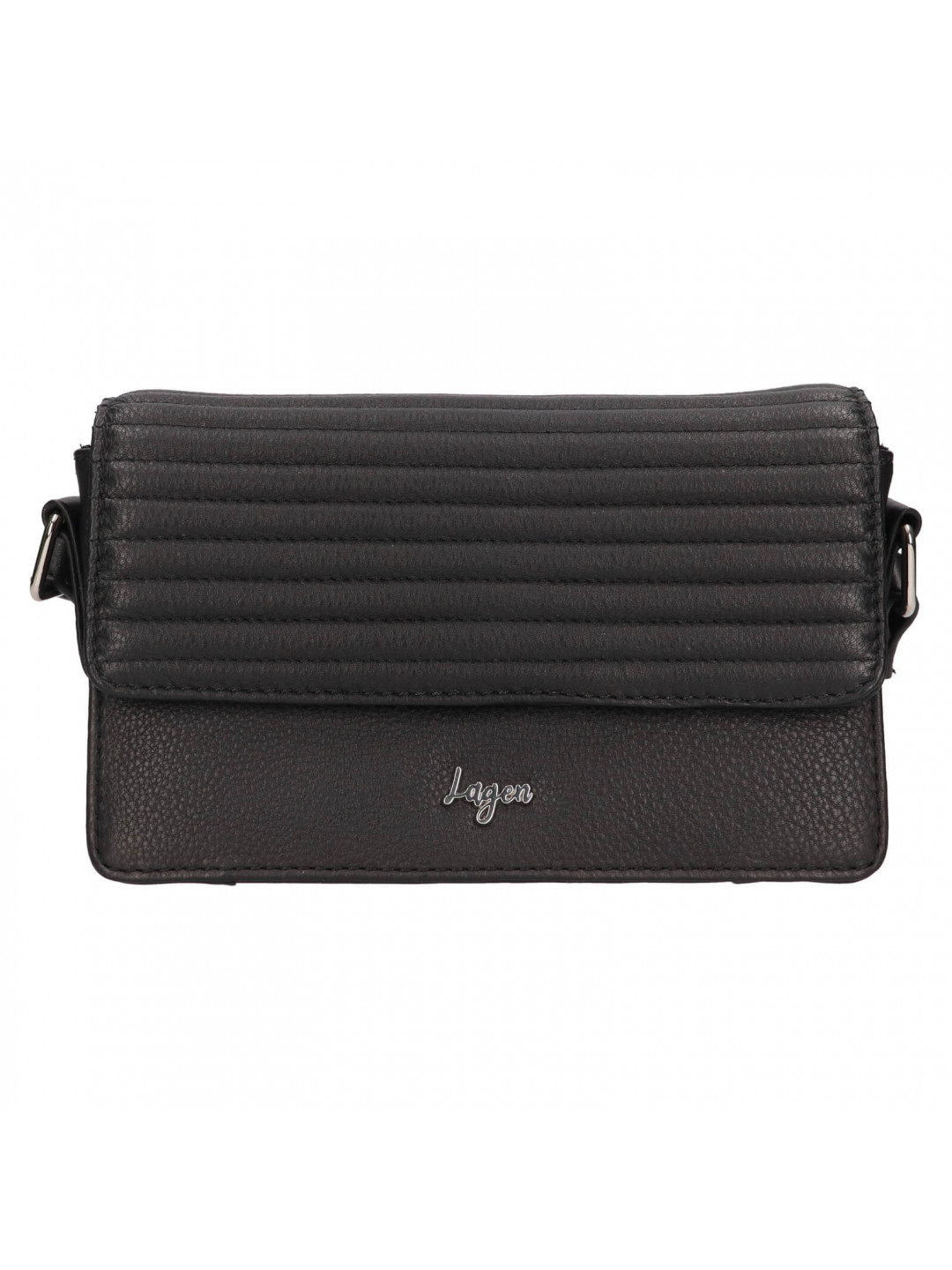 Dámská kožená crossbody kabelka Lagen Livia – černá